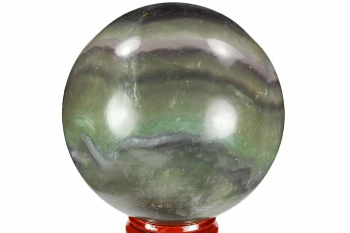 Colorful, Banded Fluorite Sphere - China #109643
